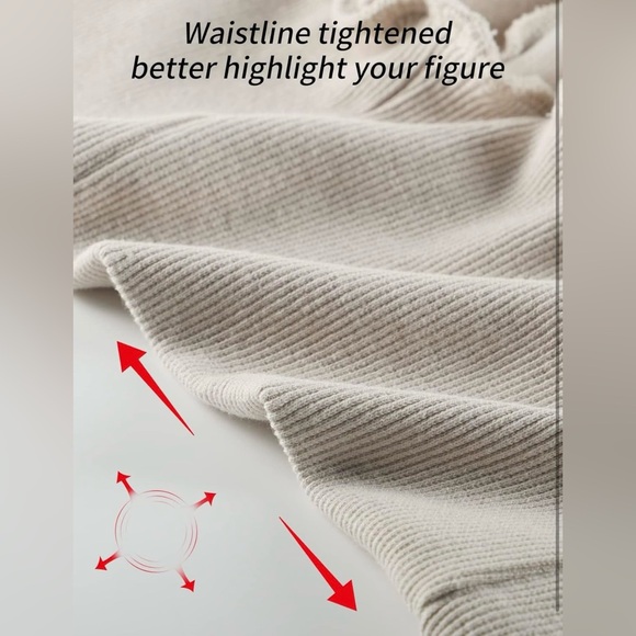 Arssm Cropped Hoodie Women Jacket Crop Top, Zip Up Long Sleeve, Beige - NWT - Picture 5 of 7